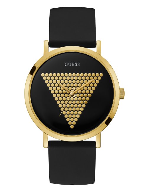 Montre Analogique Noire Et Dorée Guess Noire
