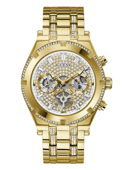 Montre Multifonctions Guess Dorée à Strass Multi