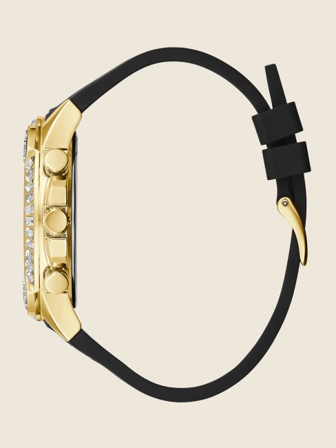 Montre Multifonction Dorée Et Noire Black Guess