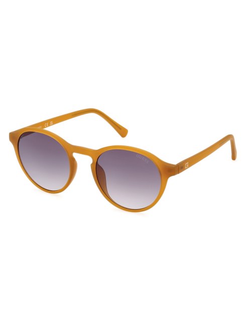 Lunettes De Soleil Rondes En Plastique Jaune Guess
