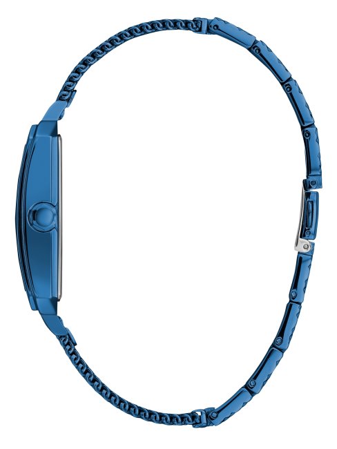 Guess No Color Montre Rectangulaire à Diamants Bleus