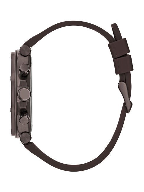 Montre Multifonction En Cuir Marron Brown Guess