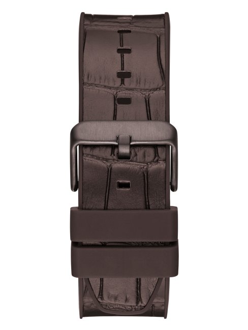 Montre Multifonction En Cuir Marron Brown Guess