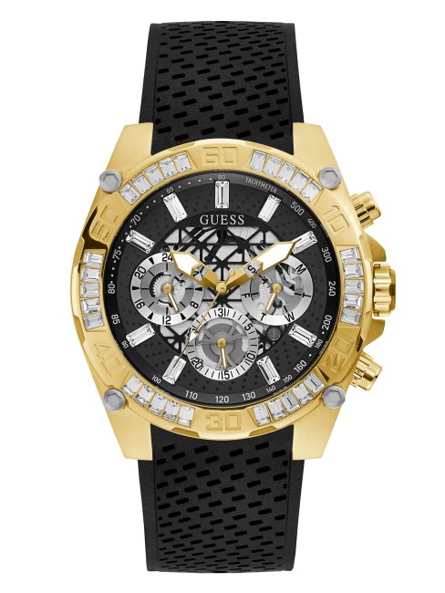 Montre Tachymètre Noire Et Dorée Multi Guess