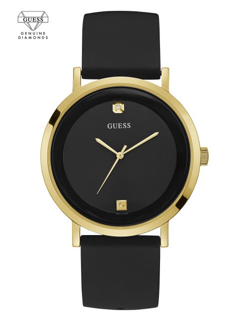 Montre Analogique Noire Et Dorée Guess Noir Nouvelle Tendance