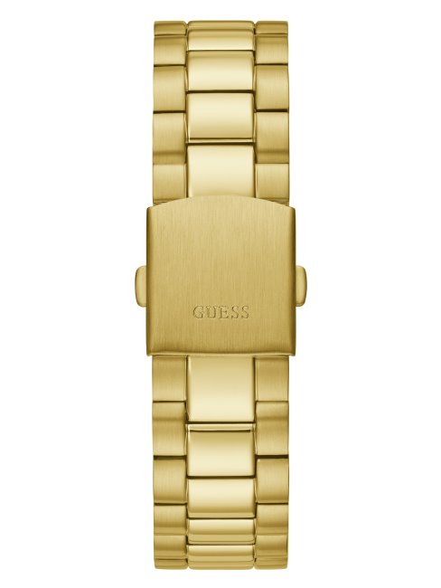 Montre Analogique Connaisseur Dorée Et Noire Guess Multi