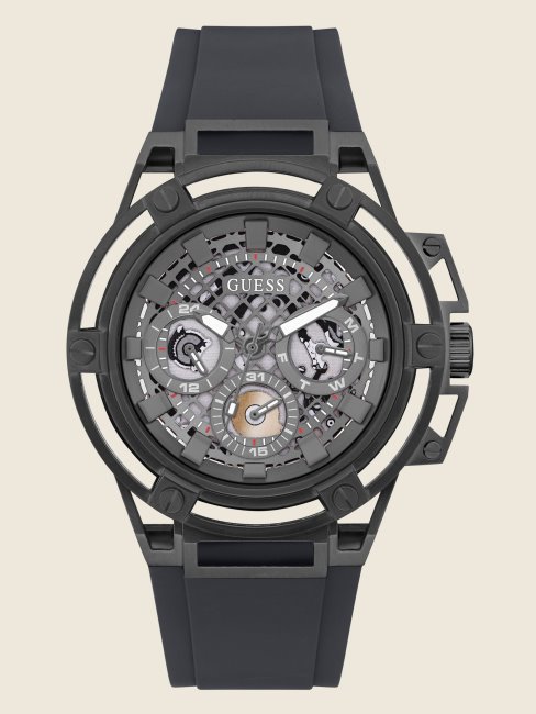 Montre Multifonction Guess Multi Noire Et Gunmetal