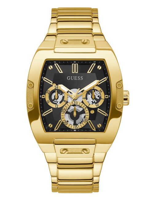Montre Multifonction Multi Noire Et Dorée Guess