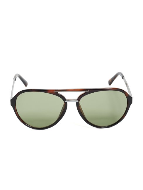 Lunettes De Soleil Aviateur Logo Samuel Havane Dark Guess
