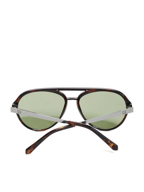 Lunettes De Soleil Aviateur Logo Samuel Havane Dark Guess