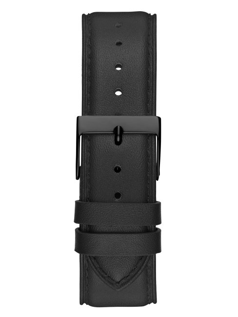 Montre Chronographe Guess Multi En Cuir Noir Et Noir