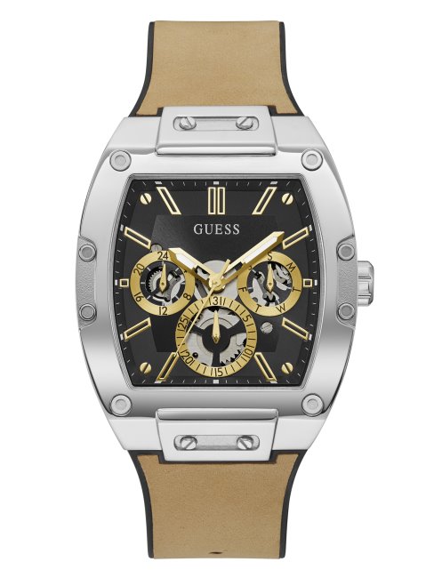 Montre Multifonction Multi Argentée Et Noire Guess