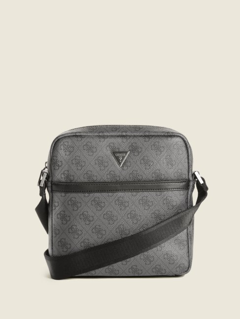 Guess Sac à Bandoulière Carré Zippé Noir Vezzola Smart Top