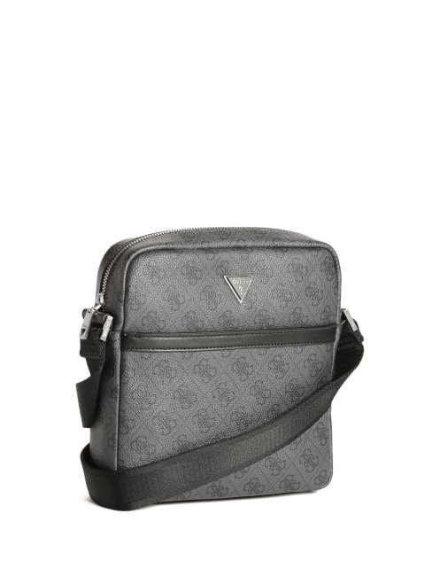 Guess Sac à Bandoulière Carré Zippé Noir Vezzola Smart Top