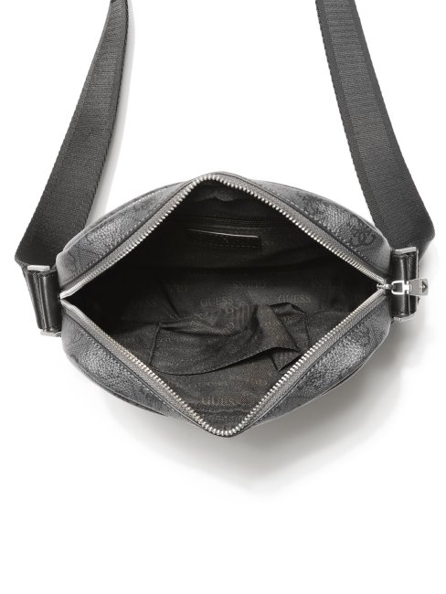 Guess Sac à Bandoulière Carré Zippé Noir Vezzola Smart Top