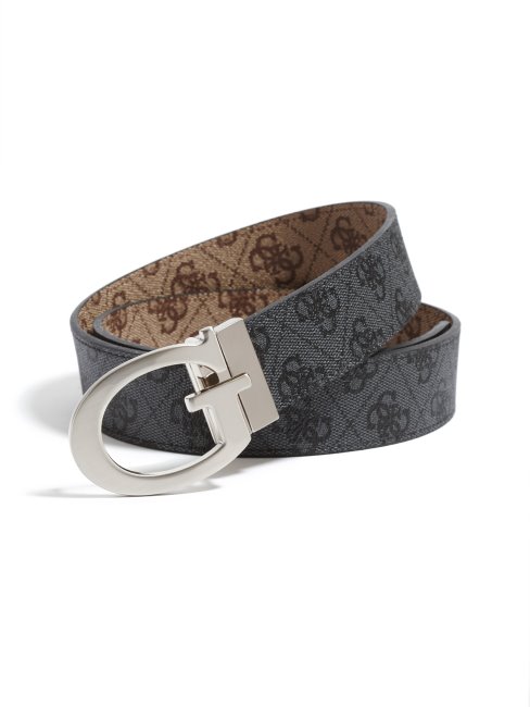 Ceinture à Logo Réversible Marron/noir Guess