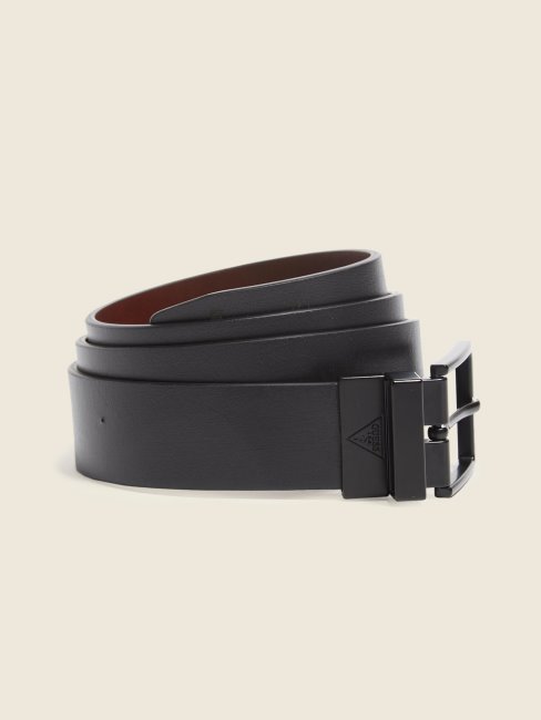 Ceinture Réversible Liam Guess Noir Et Marron