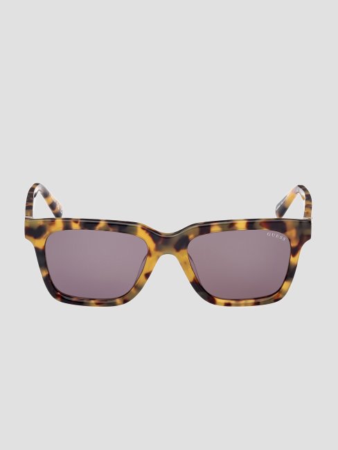 Guess Lunettes De Soleil Carrées En Plastique 53n Tort