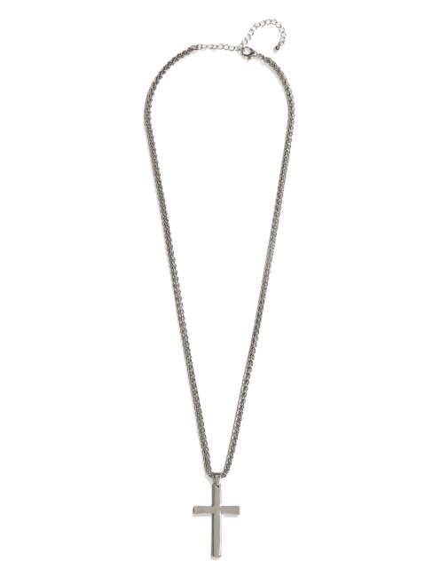 Guess Collier Croix Argenté Argent