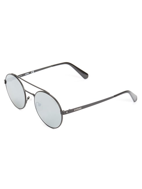 Jack Lunettes De Soleil Aviateur Rondes Guess Noir