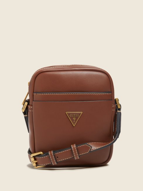 Marron Scala Smart Sac à Bandoulière Vertical Guess