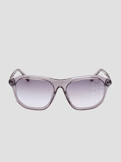 Lunettes De Soleil Navigator En Plastique Gris Guess