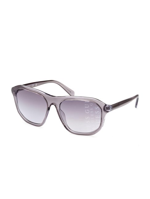 Lunettes De Soleil Navigator En Plastique Gris Guess