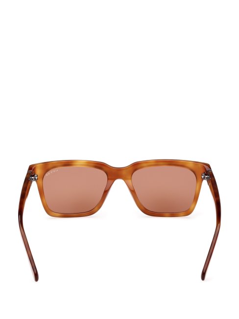 Lunettes De Soleil Carrées En Plastique Marron Guess