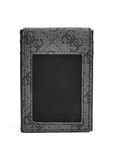 Porte-cartes Magnétique à Imprimé Logo Guess Don Noir