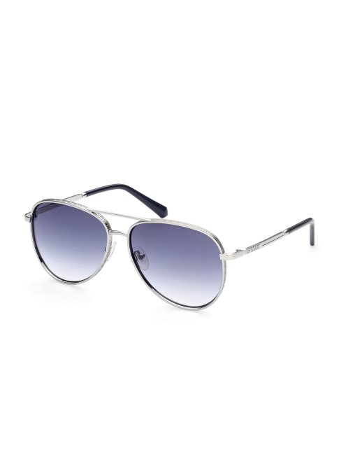 Lunettes De Soleil Aviateur Guess Noir/argent