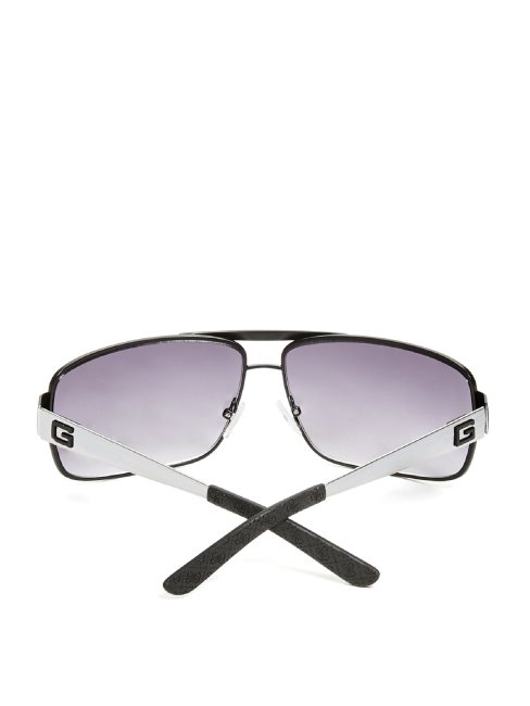 Lunettes De Soleil Noires Ron Navigator Guess