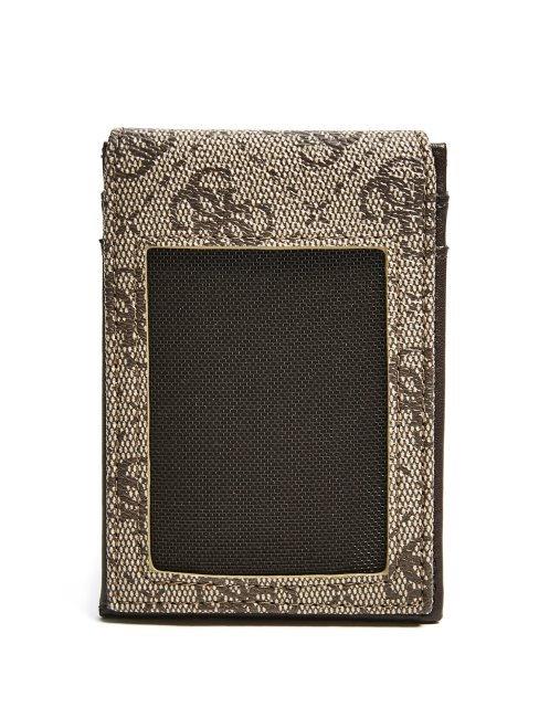 Porte-cartes Magnétique à Imprimé Logo Guess Tan Don
