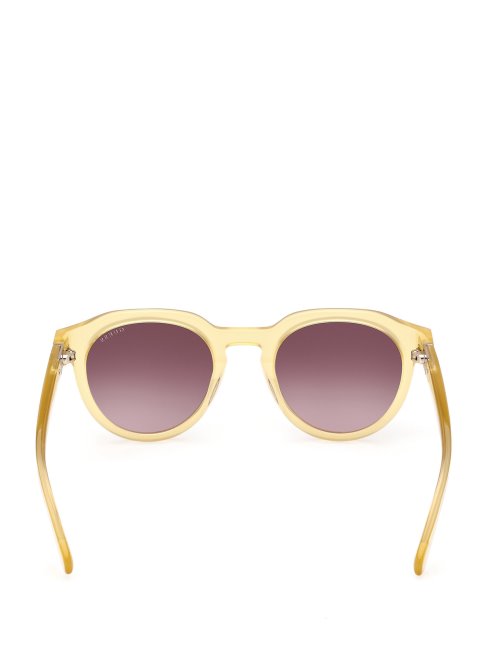 Guess Lunettes De Soleil Rondes Oversize En Plastique Jaune