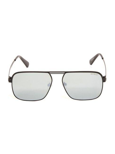 Top Bar Aviator Lunettes De Soleil Noir Guess