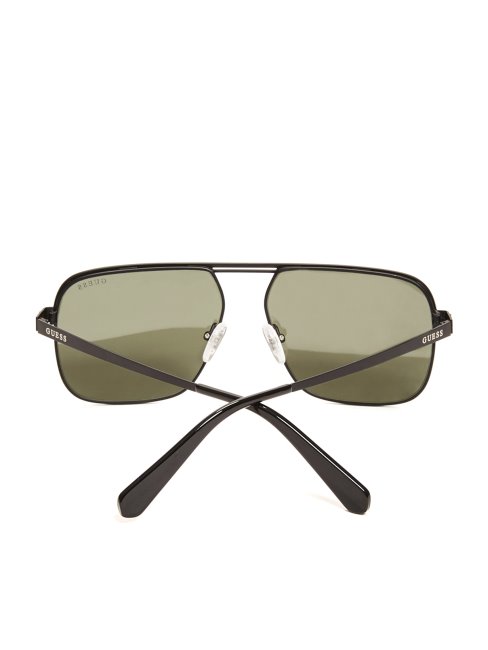 Top Bar Aviator Lunettes De Soleil Noir Guess