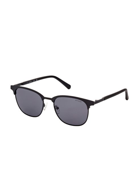 Lunettes De Soleil Guess Clubmaster Noires En Métal
