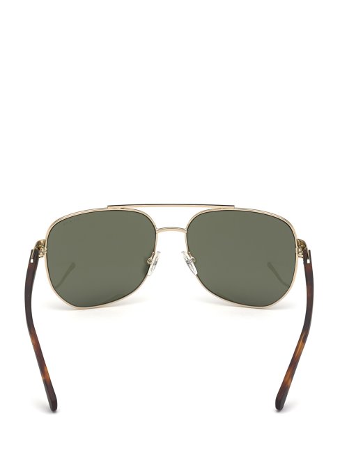 Lunettes De Soleil Marlon Navigator Ou Brillant/vert Guess