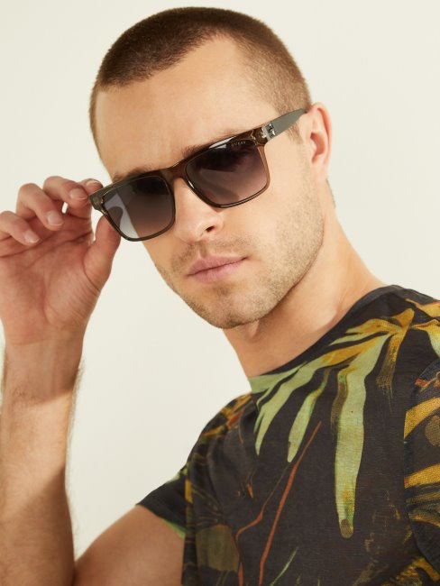 Guess Jake Lunettes De Soleil Carrées Gris