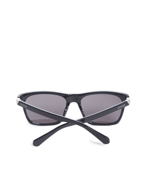 Lunettes De Soleil Carrées Noires Guess