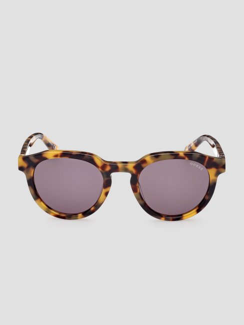 Lunettes De Soleil Rondes Oversize En Plastique Guess 53n Tort