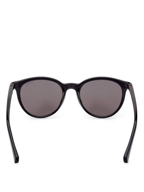 Lunettes De Soleil Rondes En Plastique Noir Guess