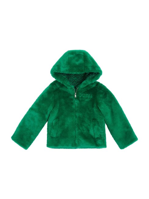 Veste En Fausse Fourrure Dafne Vert Vallée (enfants 7-16) Guess