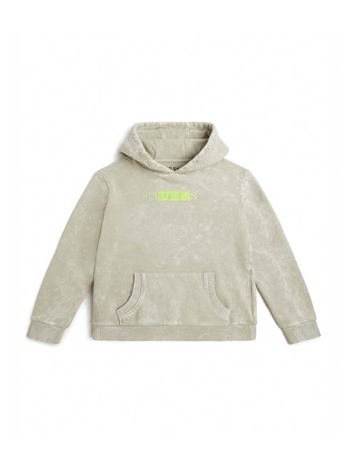 Guess Sweat à Capuche Avec Logo Bloqué (7-16) Bois De Noisetier