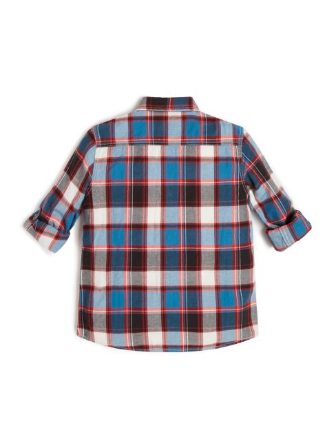 Chemise En Sergé à Carreaux Bleu/rouge (7-14) Guess