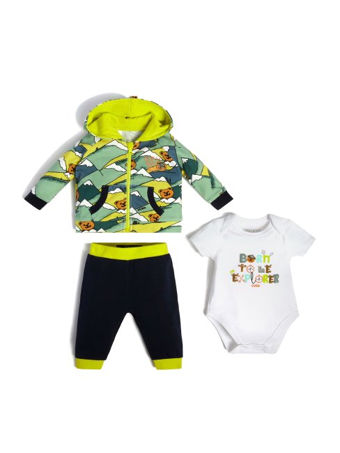 Ensemble Body Et Pantalon à Capuche Graphique Imprimé Montagne (0-24m) Guess
