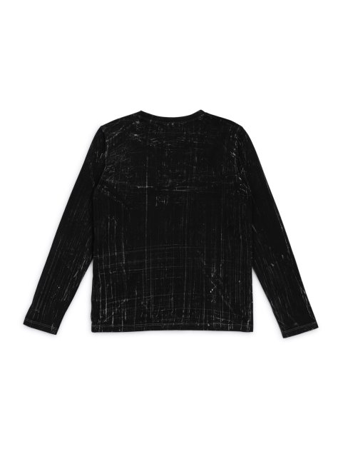 T-shirt Henley (7-16) Guess Blanc/noir Slubby