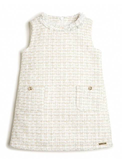 Robe Bouclée Sans Manches (2-7) Guess Blanc Boucle Lurex