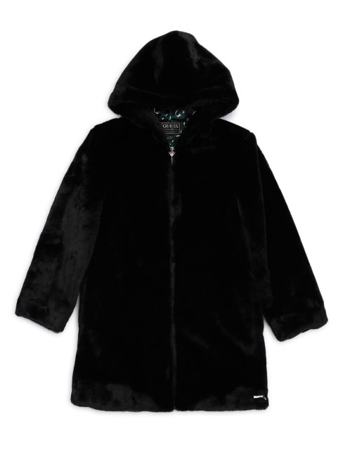 Veste Fausse Fourrure à Capuche (7-16) Noir De Jais Guess