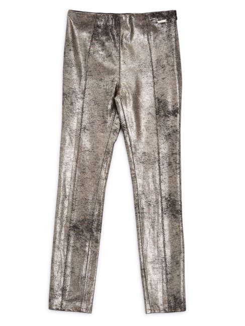 Ou Laminé Sur Leggings En Faux Suède Enduit Noir (7-16) Guess