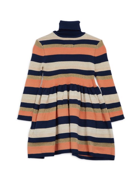 Robe Pull Rayée (2-7) Bleu&or Rayures Lurex Guess